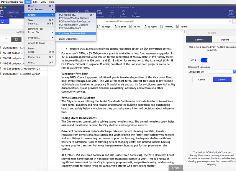 انشاء pdf من ملفات متعددة لنظام mac