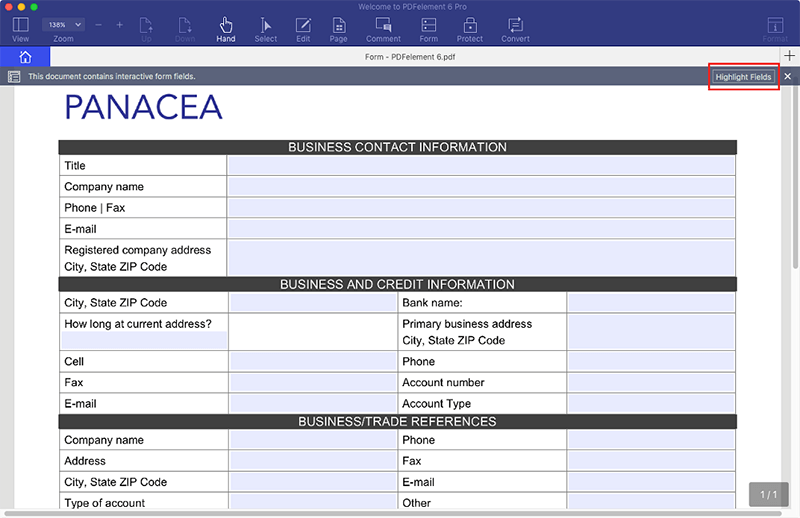 rellenar un pdf formulario en mac