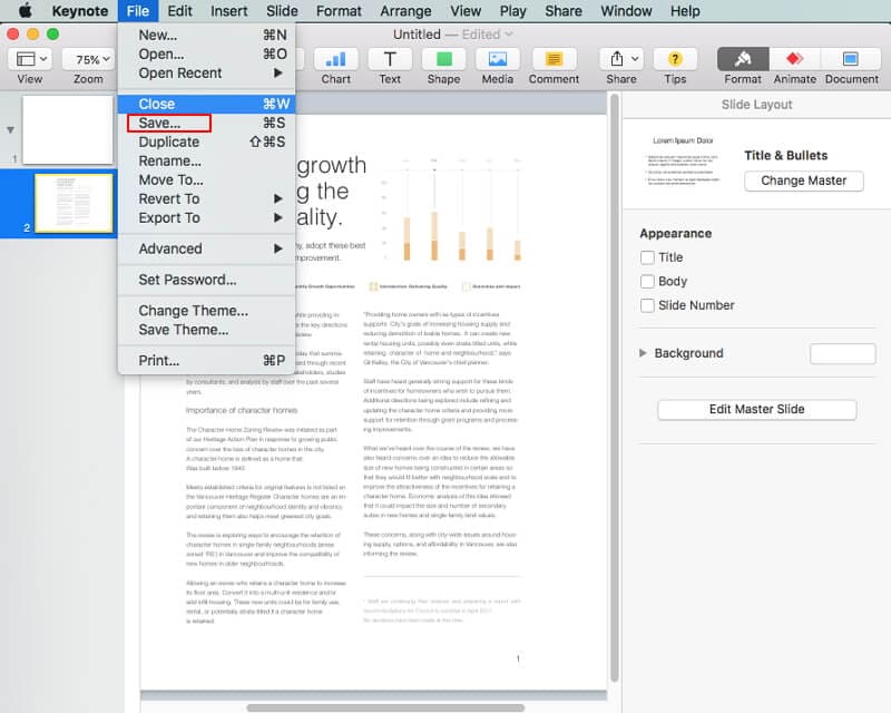 convert pdf to keynote mac