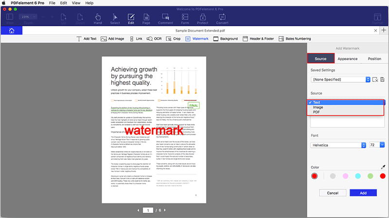 Wasserzeichen zu PDF hinzufügen Mac