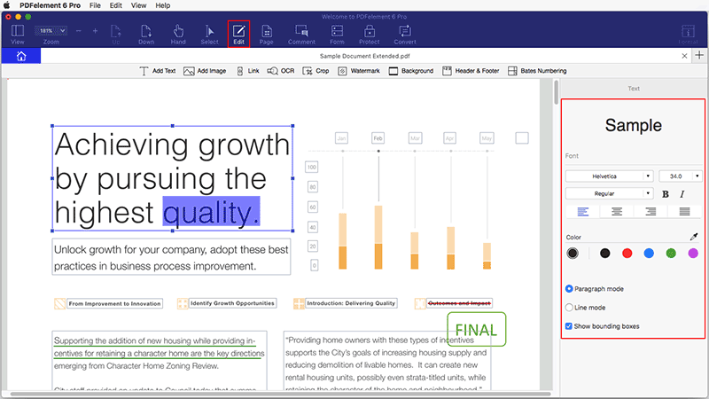 edit text in pdf