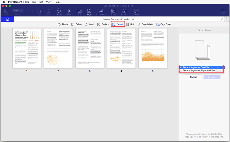 mac pdf extraire pages