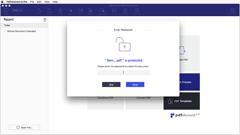 open password protected pdf