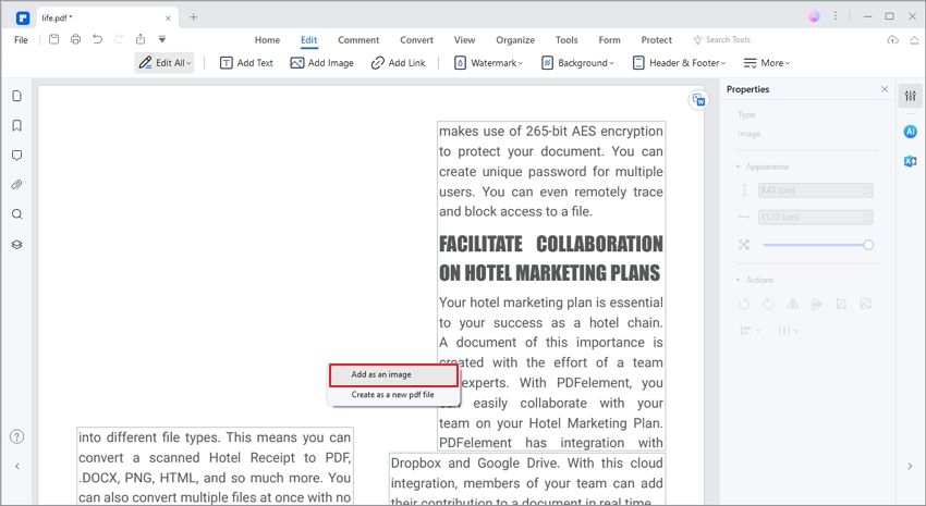 how to add picture on pdf