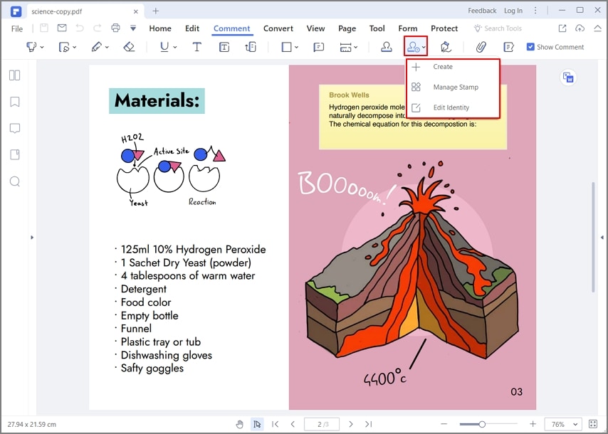 how to create stamp in pdf