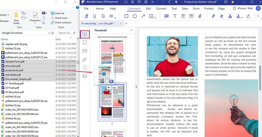 mesclar páginas de PDF em um PDF