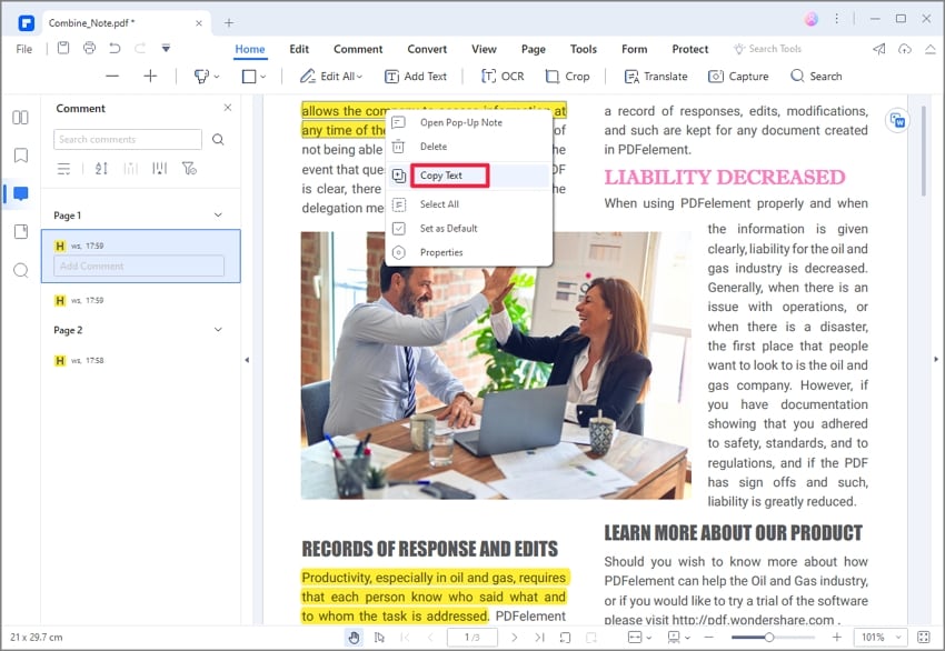 extract highlighted text in pdf