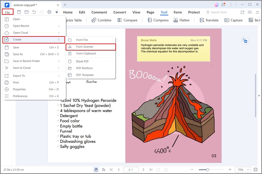 create pdf from scanner free