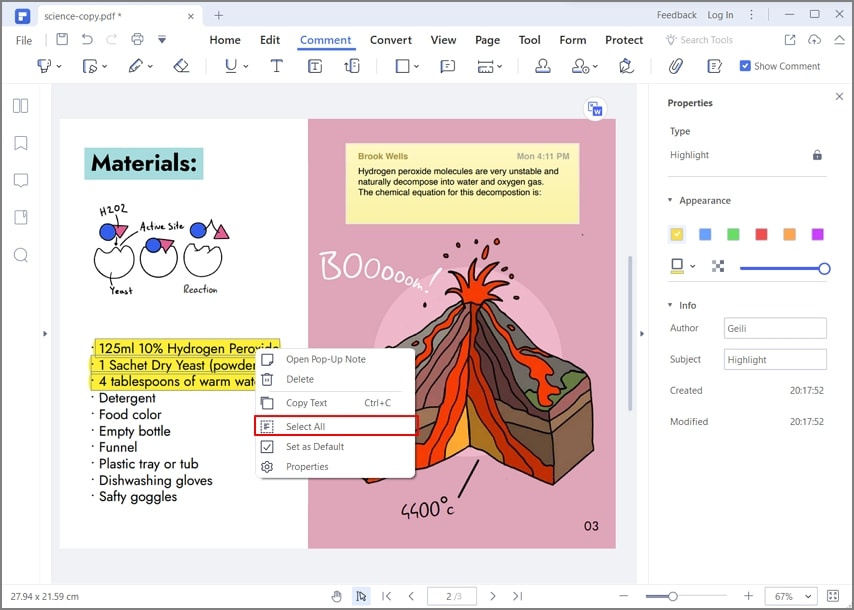 how to underline text in adobe acrobat reader dc free