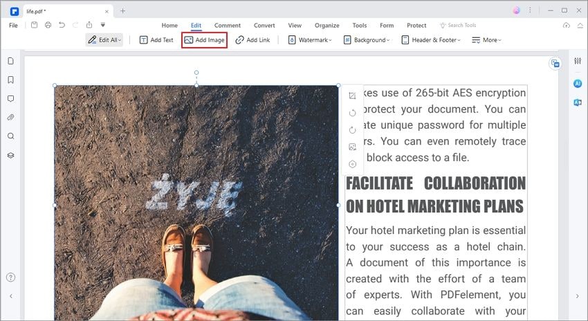 how to add picture on pdf