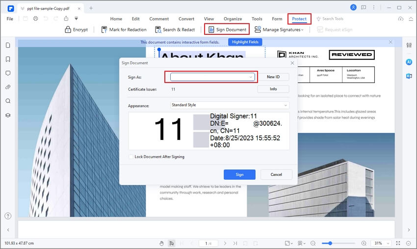 add a digital signature to word