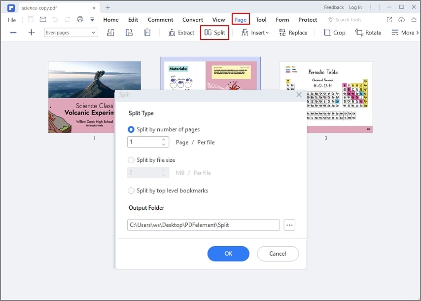 how to separate pdf pages in adobe reader