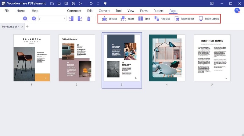 organize pdf pages on pdfelement