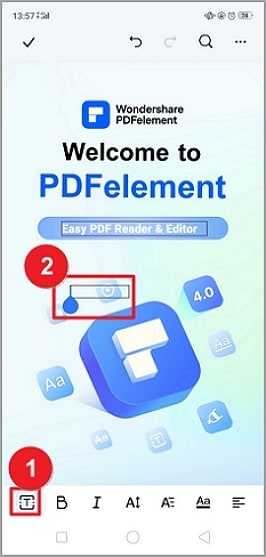 add pdf text android