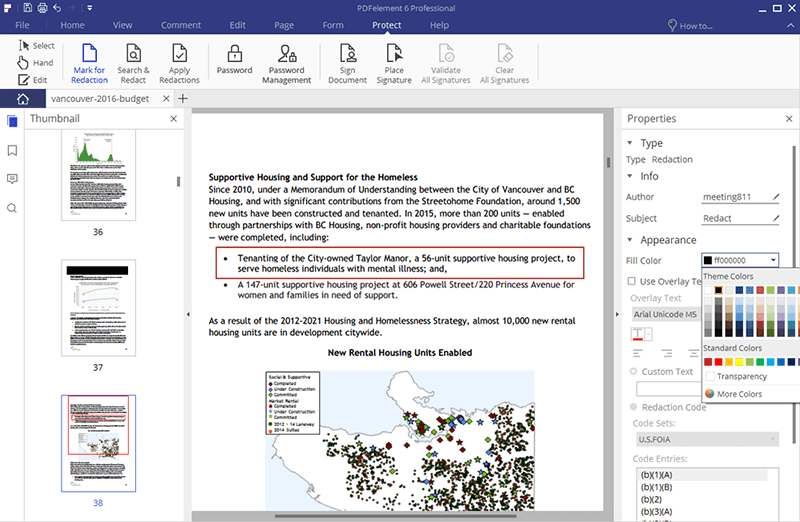 كيف تخفي بعض النصوص في ملف pdf