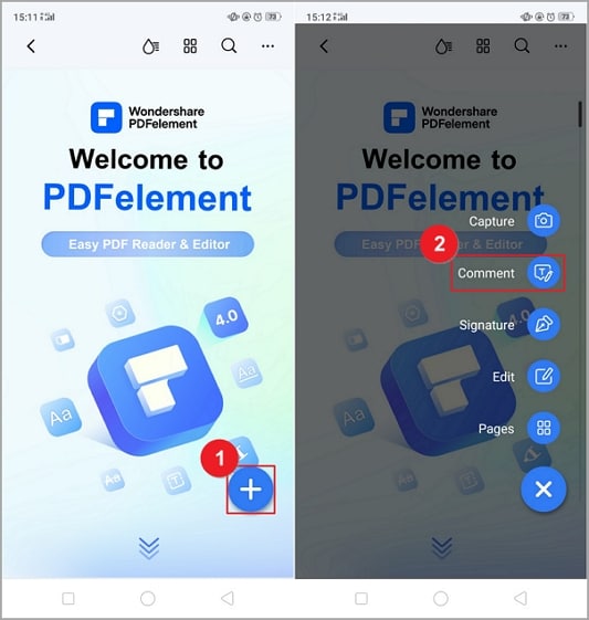 herramienta de pdf para comentar en android