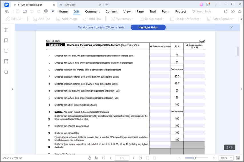 fill out irs form 1120