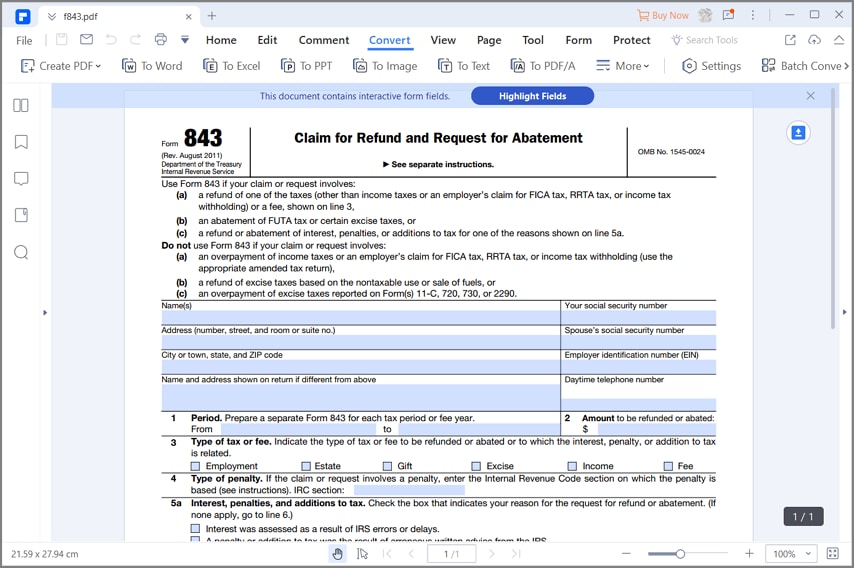 irs form 843 instructions