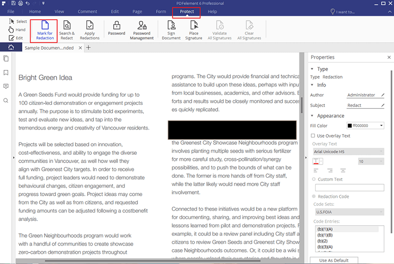 hoe tekst verbergen in een pdf document