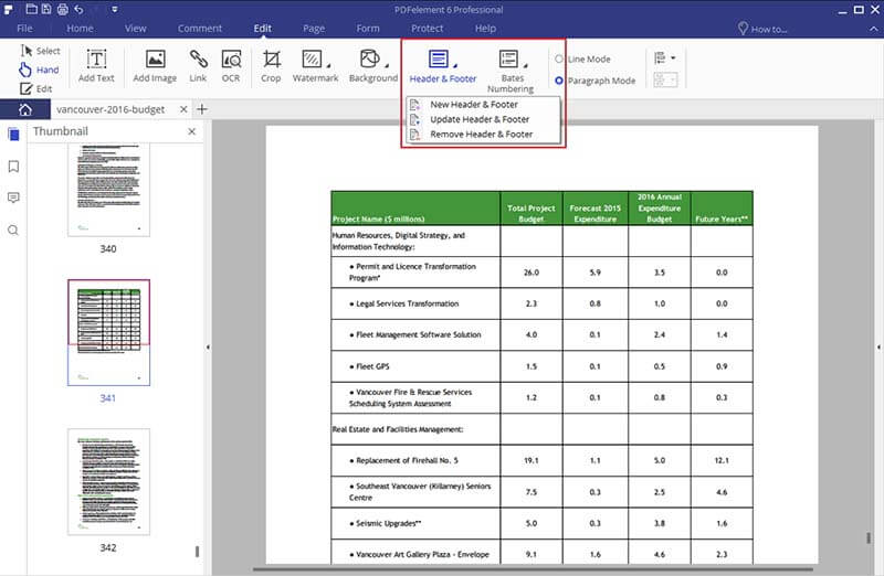 voeg koptekst toe aan pdf