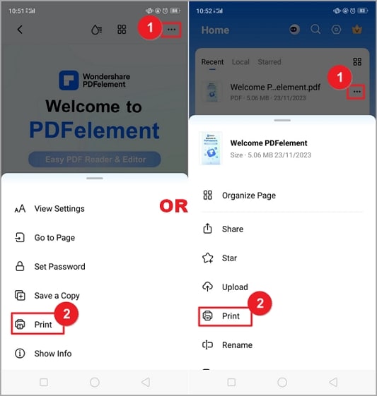 PDF drucken auf Android