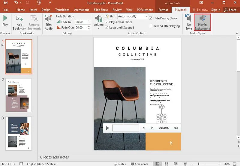 how to add background music to powerpoint slides