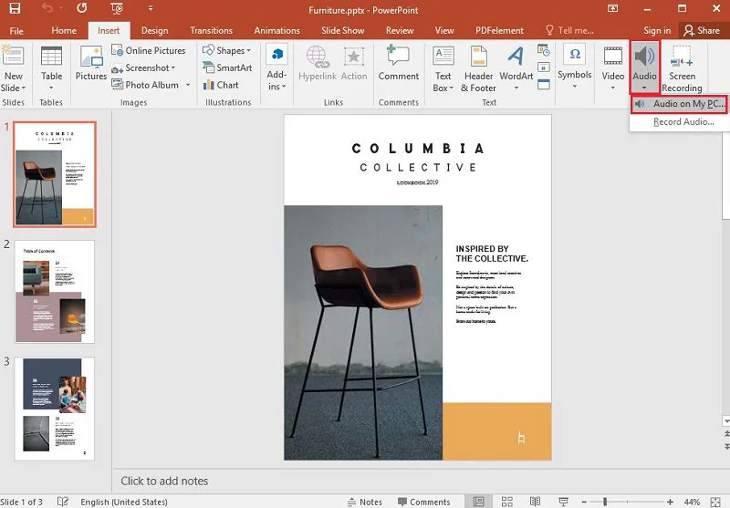 how to convert a powerpoint to video including music