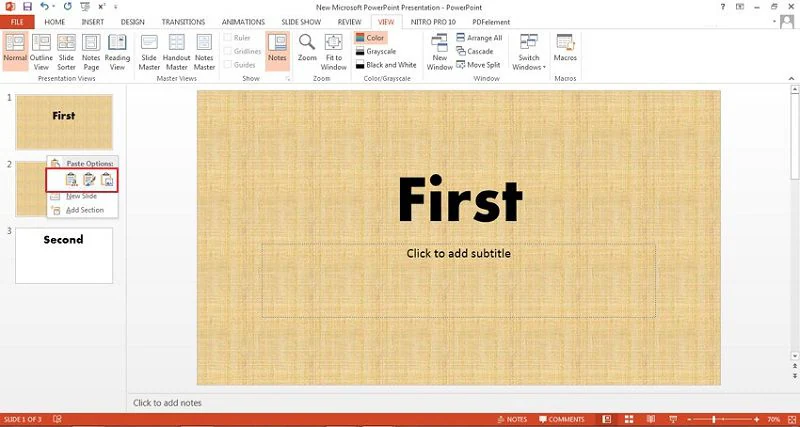 copy a slide in ppt