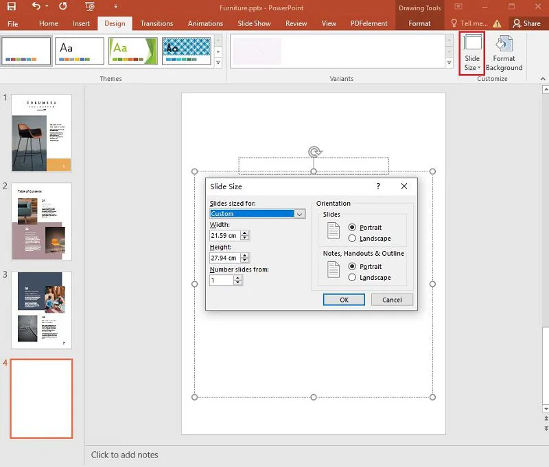 Crea un cartel en powerpoint