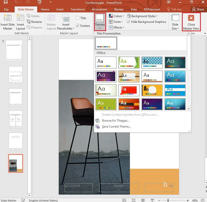 display slide master powerpoint