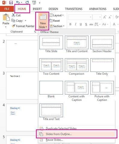 how to insert a word document into powerpoint