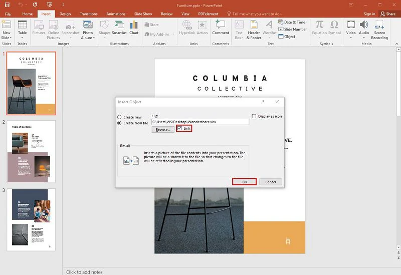 conectar excel ao powerpoint