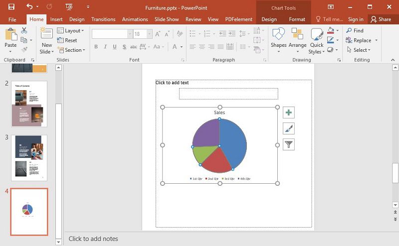 make a pie chart in powerpoint