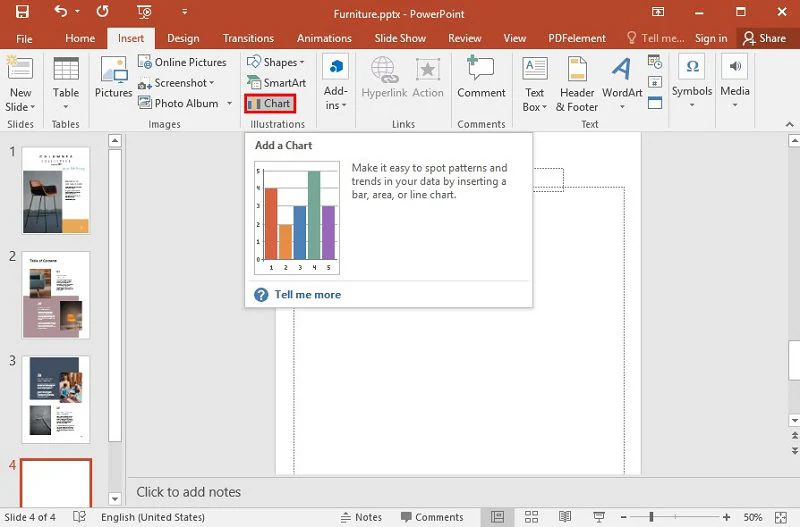 create a pie chart in powerpoint