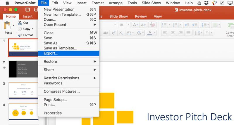 keeping a different template in powerpoint mac