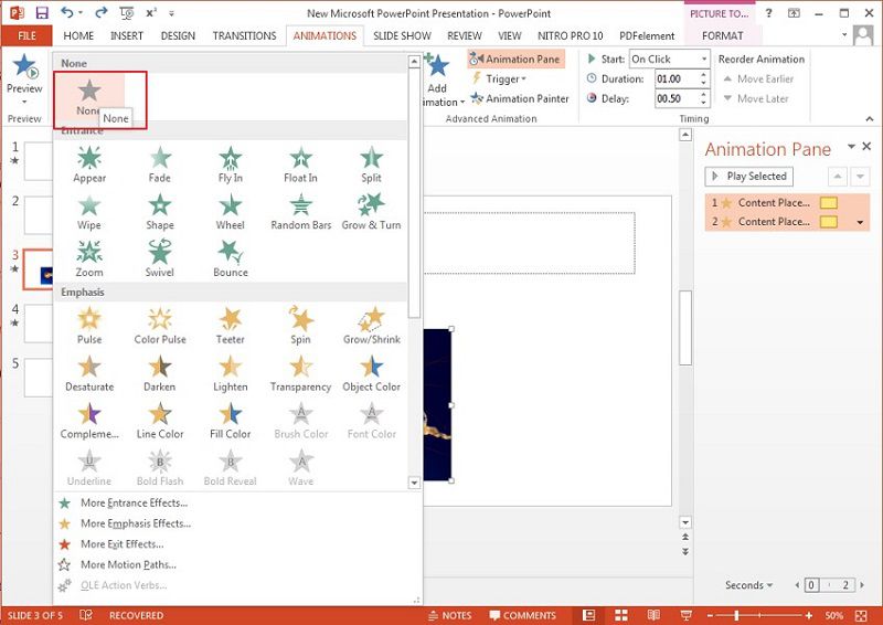 How to Delete Animation in PowerPoint