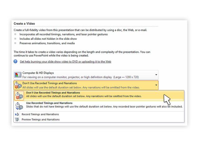 cómo guardar powerpoint como video