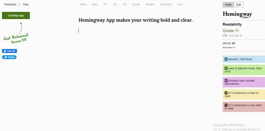 hemingway app free
