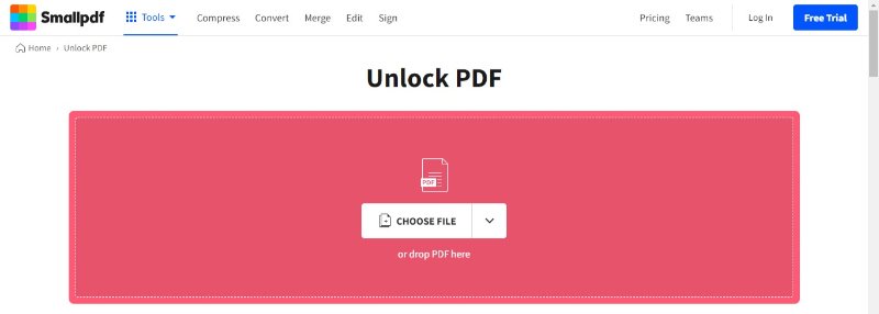 smallpdf ouvrir mot de passe