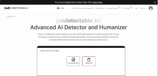 accede a Undetectable ai