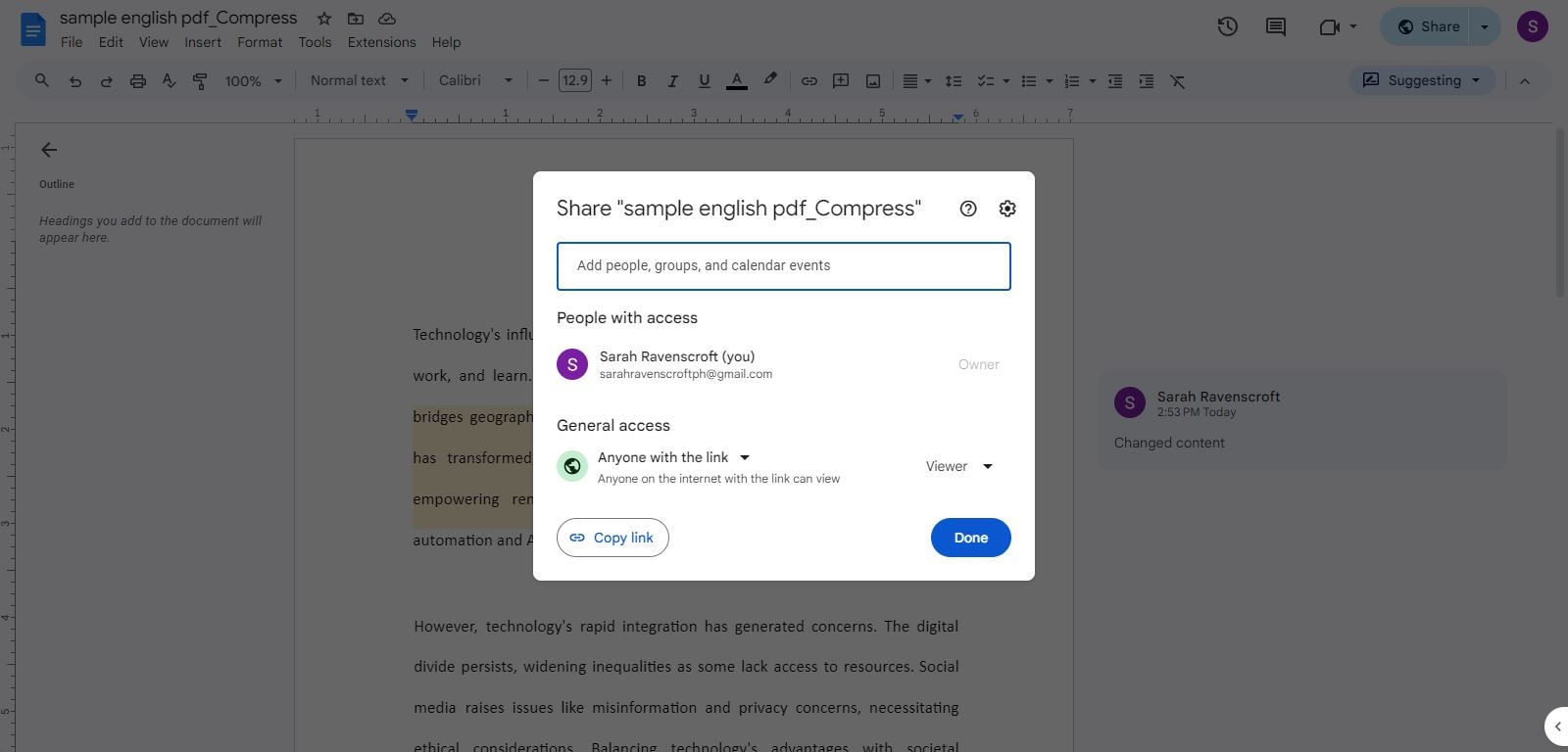 open google docs on browser