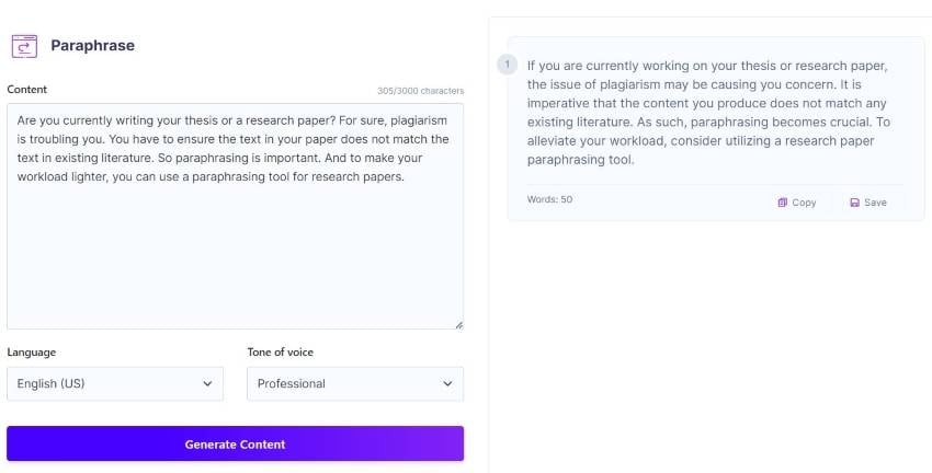 paraphrasing tool for research papers
