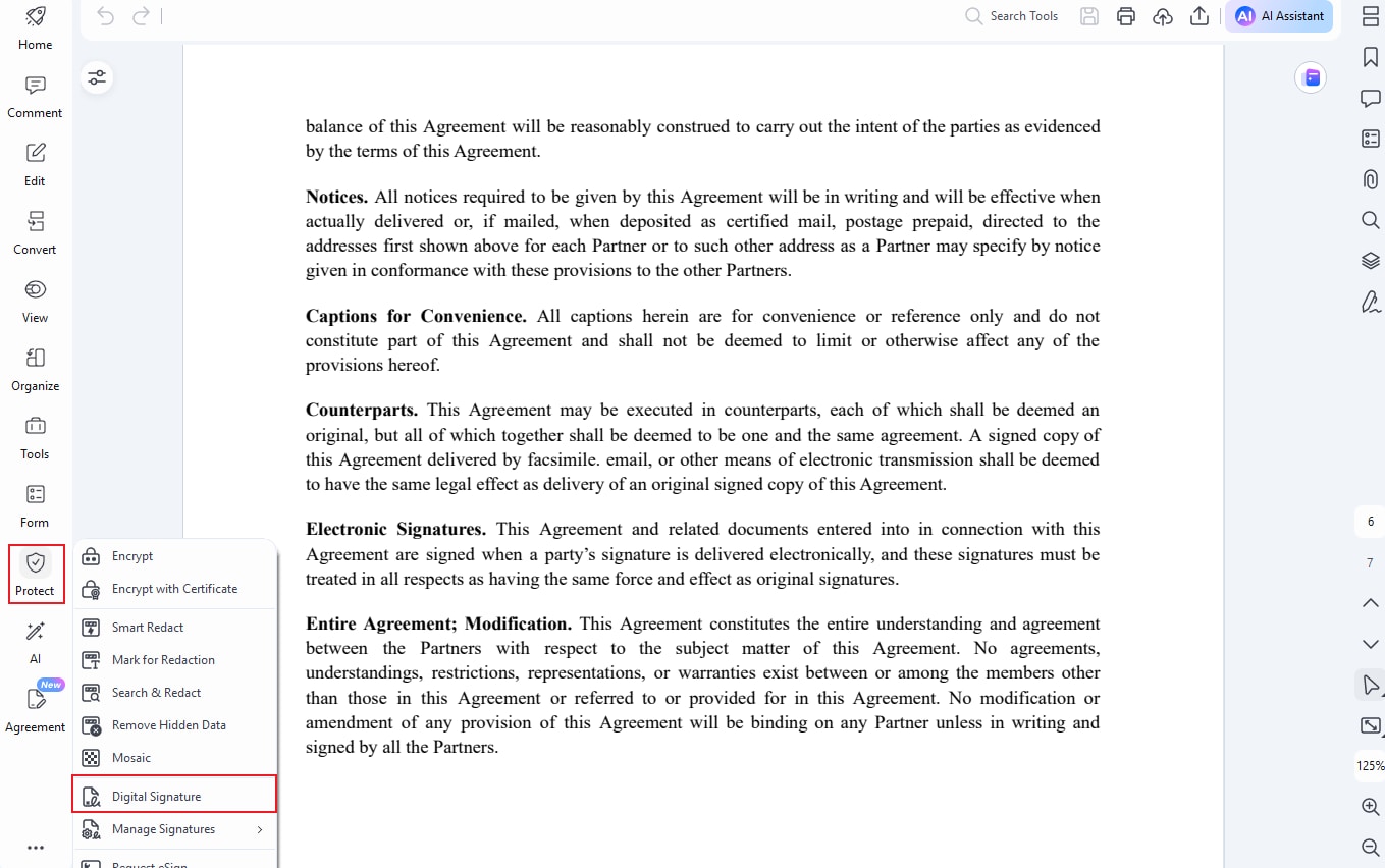 locate sign document tool