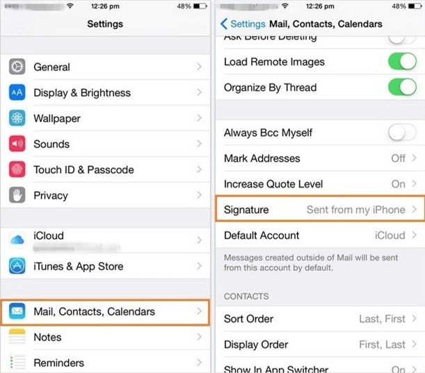 how to add signature on iphone