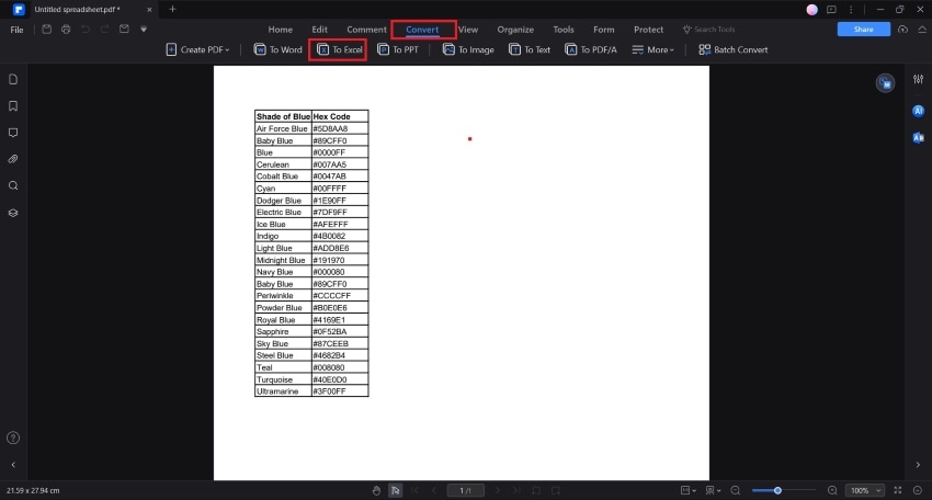 converting pdf sheets file to excel