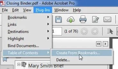 adobe acrobat plugins für lesezeichen