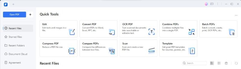 pdfelement oberfläche