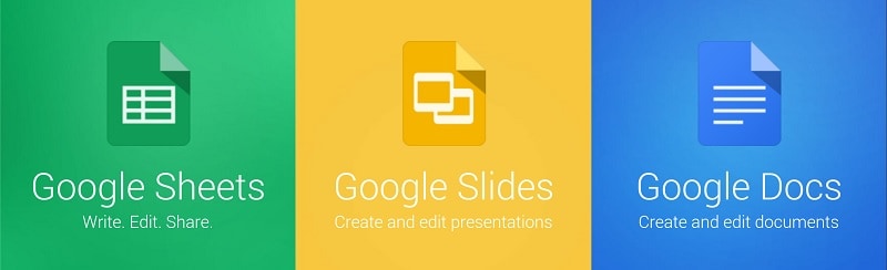 google docs sheets and slides