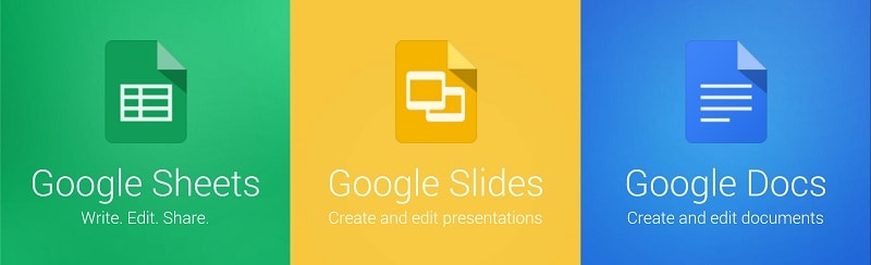 google docs sheets y slides