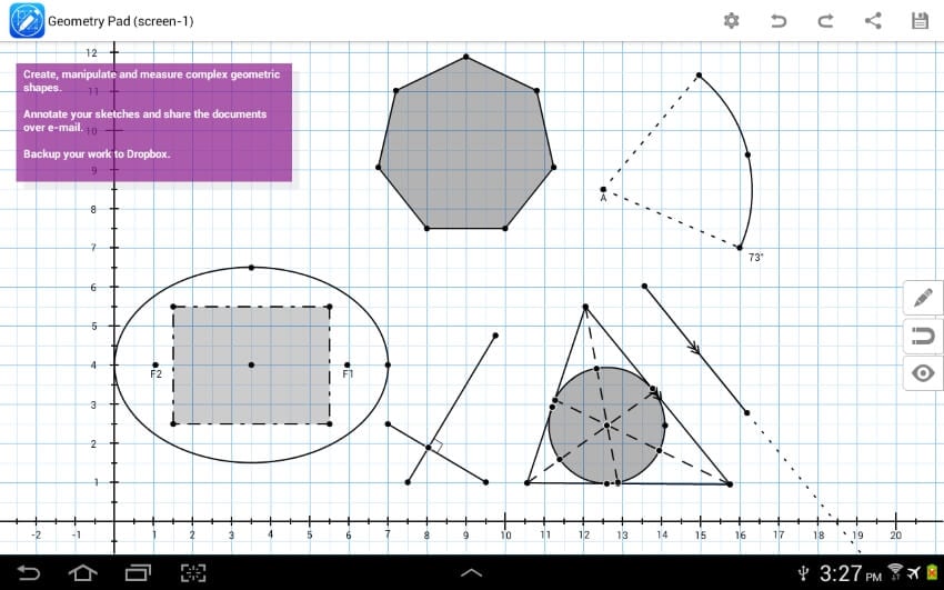 creating shapes on geometry pad